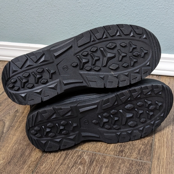 NEW Black Snow Boots Rated -5 degrees! Winter snow rain cozy boots Size 8 9 - Picture 5 of 8